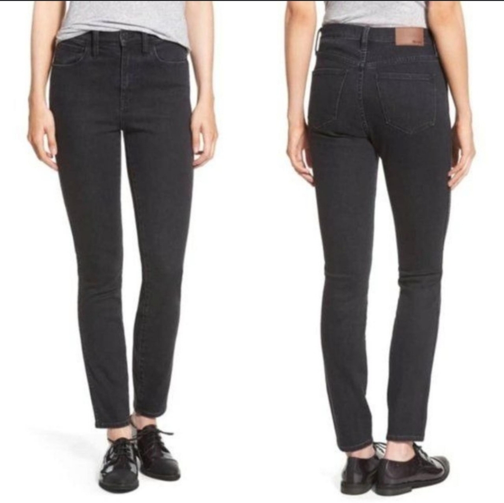Madewell High Riser Skinny Black Denim Jeans - Size 29 - Like New!
